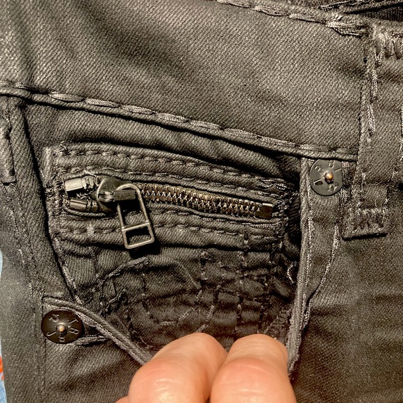 Rare!  🇺🇸 Waxed Ricky Supert T in “BRZD DARK RIDER” True Religion size 30x34. - Picture 5 of 13